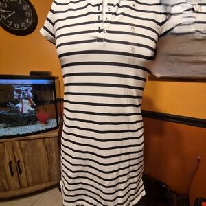 Striped Black and White Dress